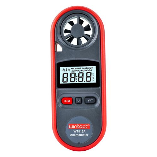 Анемометр Wintact цифровий 0,7-30м/с, -10-45°C (WT816A)