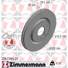 Гальмівний диск ZIMMERMANN 230.2384.20