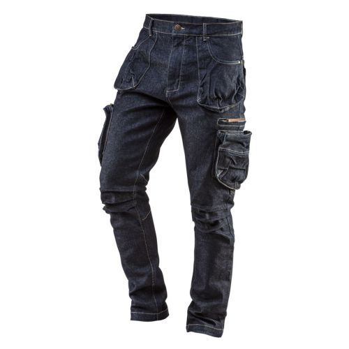 Штани робочі Neo Tools Denim, розмір XXL (56), 410 г/м2, бавовна+спандекс, під колі (81-229-XXL)