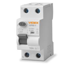 Дифференциальное реле (УЗО) Videx RESIST АС 2п 30мА 10кА 16А (VF-RS10-DR2AC16)