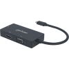 Концентратор Intracom USB3.1 Type-C to HDMI/DVI-I/VGA Black Manhattan (152983) - Зображення 1