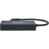 Концентратор Intracom USB3.1 Type-C to HDMI/DVI-I/VGA Black Manhattan (152983) - Зображення 2