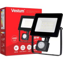 Прожектор Vestum LED с датчиком движения 50W 4 300Лм 6500K 175-250V IP65 (1-VS-3012)