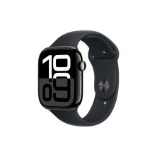 Смарт-часы Apple Watch Series 10 GPS 46mm Jet Black Aluminium Case with Black Sport Band - S/M (MWWP3QH/A)