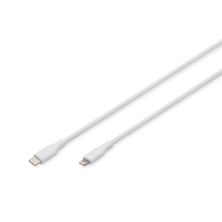 Дата кабель USB-C to Lightning 1.0m USB 2.0 60W silicone white Digitus (AK-600110-010-W)