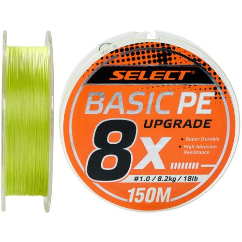 Шнур Select Basic PE 8x 150m Light Green 1.5/0.18mm 22lb/10kg (1870.31.41)