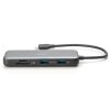Порт-реплікатор Digitus USB-C > 2xHDMI/2xUSB-A/USB-C/SD/MicroSD/RJ54 (DA-70915) - Зображення 1