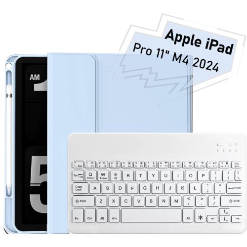 Чохол до планшета BeCover with keyboard Apple iPad Pro 11 M4 2024 Light Blue (713000)
