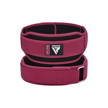 Атлетический пояс RDX RX5 Double Belt неопреновий Pink XS (WBD-RX5P-XS)