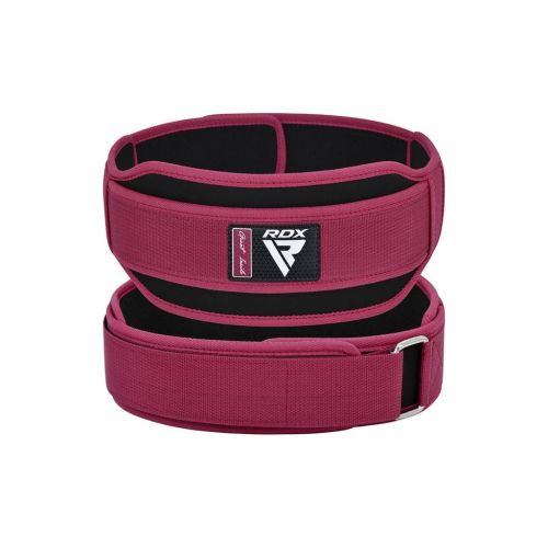 Атлетический пояс RDX RX5 Double Belt неопреновий Pink XS (WBD-RX5P-XS)