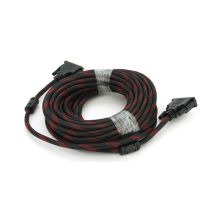 Кабель мультимедийный DVI M to DVI M 10.0m 24+1pin black/red Merlion (YT-DVI(M)/(M)NY/RD-10m)
