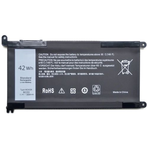 Аккумулятор для ноутбука Dell Inspiron 15-5568 WDX0R, 42Wh (3684mAh), 3cell, 11.4V, Li-ion AlSoft (A47975)