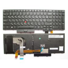 Клавіатура ноутбука Lenovo ThinkPad T570/P51S черная с черной,трек,подсв (A46079) Клавіатура ноутбука Lenovo ThinkPad T570/P51S черная с черной,трек,подсв (A46079)