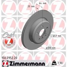 Гальмівний диск ZIMMERMANN 150.2952.20