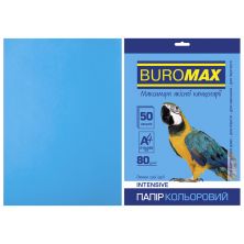 Папір Buromax А4, 80g, INTENSIVE blue, 50sh (BM.2721350-30)