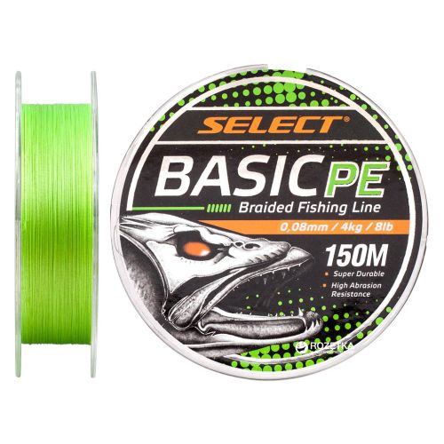 Шнур Select Basic PE 150m Light Green 0.08mm 8lb/4kg (1870.18.11)