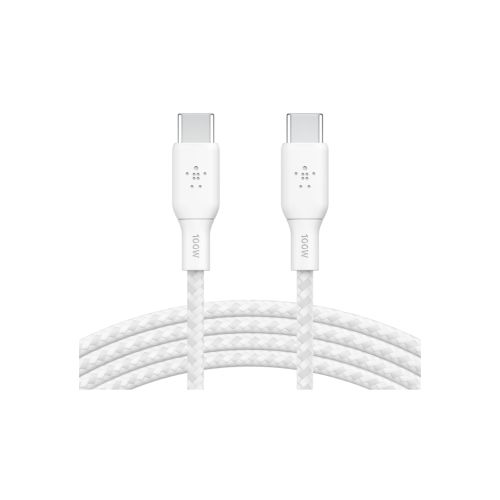 Дата кабель USB-C to USB-C 3.0m 100W white Belkin (CAB014BT3MWH)