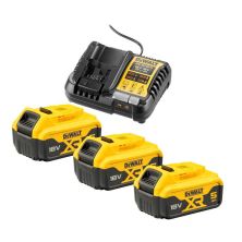 Набор аккумулятор + зарядное устройство DeWALT 10,8 - 54 В, 4A, 18В XR Li-Ion, 3 x 5Ah DCB184 (DCB1104P3)