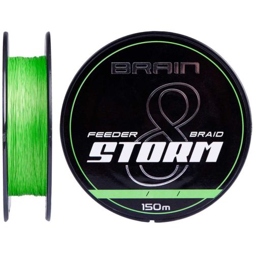 Шнур Brain Storm 8X 150m 0.06mm 8lb/3.8kg Lime (1858.51.95)