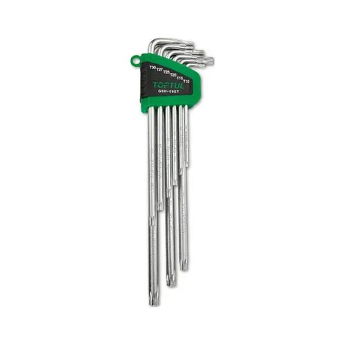 Ключ Toptul Г-образный TORX T10-T50 9шт. супердлинный с отверстием (GSN-09ET)