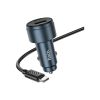Зарядний пристрій HOCO HOCO Z57B Glorious 63W dual-port display USB-C PD45W + USB QC3.0 + cable USB-C Metal Gray (6942007633185) - Зображення 1