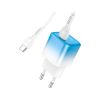 Зарядний пристрій HOCO C101A USB-C PD20W + cable USB-C to USB-C Ice Blue (6931474769398) - Зображення 3