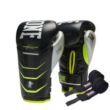Боксерские перчатки Leone GN110F Revo Fluo Black 14 унцій (GN110F_Black_14oz)