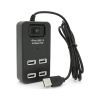 Концентратор Voltronic USB 2.0 to 4xUSB black (YT-HWS4-B) - Зображення 1
