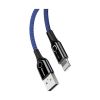 Дата кабель USB 2.0 AM to Lightning 1.0m 2.4A blue Baseus (CALCD-03) - Зображення 1