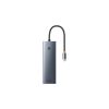 Концентратор Baseus USB-C 10-in-1 HDMI 4K60Hz + VGA + 3xUSB 3.0 + PD + RJ45 1000Mbps + SD/TF + 3.5mm gray (B0005280C811-00) - Изображение 1