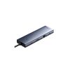 Концентратор Baseus USB-C 10-in-1 HDMI 4K60Hz + VGA + 3xUSB 3.0 + PD + RJ45 1000Mbps + SD/TF + 3.5mm gray (B0005280C811-00) - Изображение 3