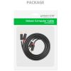 Кабель мультимедийный 2xRCA M to 2xRCA M 3.0m AV104 black Ugreen (10519) - Изображение 3