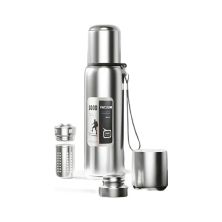 Термос Merlion з ситечком та чашкою 1,5 л, сталевий (ZK-127-1500Grey)