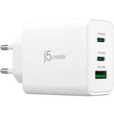 Зарядное устройство J5create 1xUSB + 2xUSB-C 65W GaN QC3.0/PD/PPS (JUP3365E-EN)