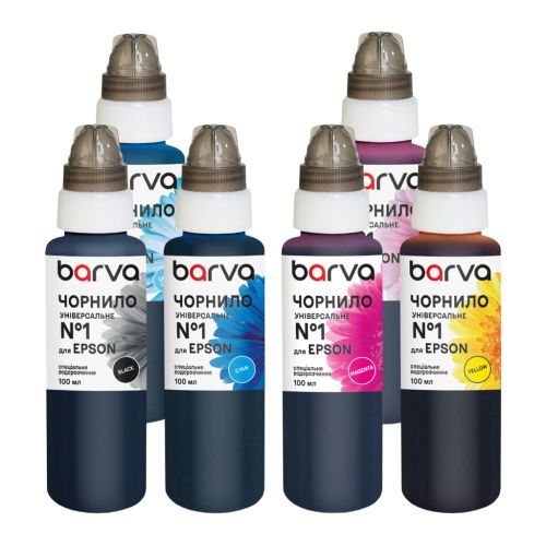 Чорнило Barva Epson 1 6х100 мл, universal, BK/C/M/Y/LC/LM (EU1-100-2MP)