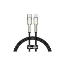 Дата кабель USB-C to Lightning 0.25m 20W Cafule Series Meta black Baseus (CATLJK-01)
