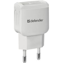 Зарядное устройство Defender UPA-22 white, 2xUSB, 2.1A (83580)