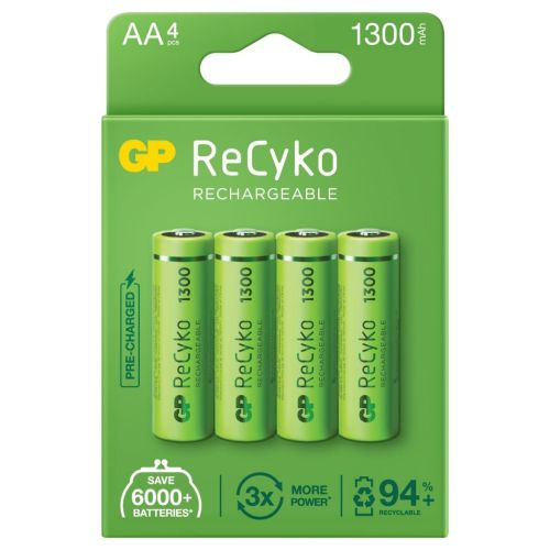 Аккумулятор Gp AA 130AAHCE-2GBE4 Recyko+ 1300 mAh * 4 (130AAHCE / 4891199042911)