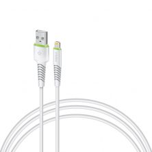 Дата кабель USB 2.0 AM to Lightning 0.2m CBFLEXL0 white Intaleo (1283126487439)