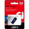 USB флеш накопичувач AddLink 64GB U12 Dark Blue USB 2.0 (ad64GBU12D2) - Зображення 1