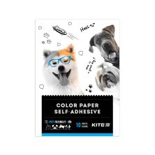 Цветная бумага Kite А5 самоклеющаяся Dogs 10 листов/10 цветов (K22-294)