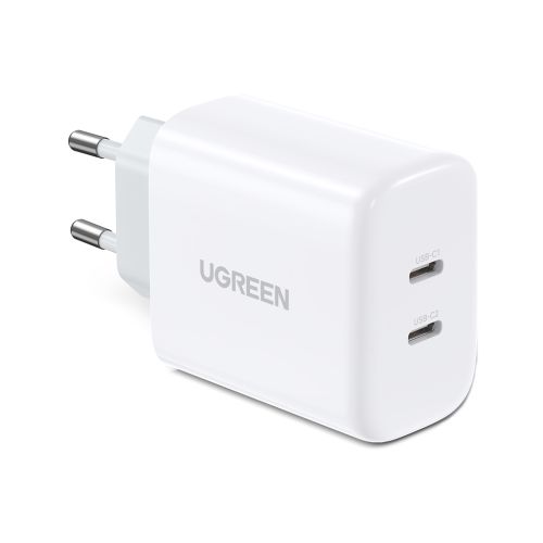 Зарядное устройство Ugreen 2xUSB 40W PD (2xType-C) PD CD243 White (10343)