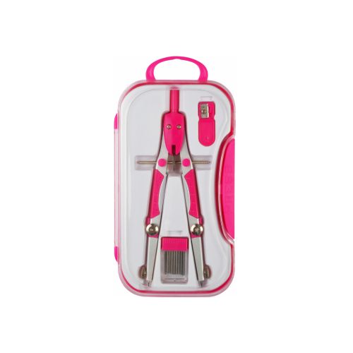 Циркуль Cool For School Radius с запасными грифелями и чинкой, розовый (CF81439)