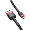 Дата кабель USB 2.0 AM to Micro 5P 3.0m 2A Red-Black Baseus (CAMKLF-H91) - Изображение 2