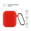 Чехол для наушников Armorstandart Ultrathin Silicone Case With Hook для Apple AirPods 2 Red (ARM59691) - Изображение 1