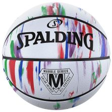 Мяч баскетбольный Spalding Marble Ball білий, червоний, синій Уні 7 84397Z (689344406466)