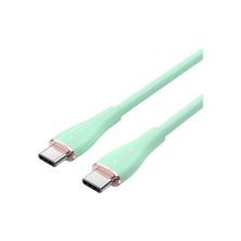 Дата кабель USB-C to USB-C 2.0m USB2.0 100W (20V/5A) Light Green Silicone Vention (TAWGH)