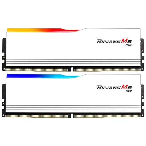 Модуль памяти для компьютера DDR5 64GB (2x32GB) 6000 MHz Ripjaws M5 RGB Matte White G.Skill (F5-6000J3238G32GX2-RM5RW)