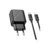 Зарядний пристрій HOCO CS23A USB-C PD30W + 1xUSB QC3.0 + cable USB-C to Lightning black (6942007609951) - Зображення 2