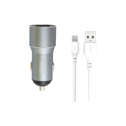 Зарядний пристрій XO 1xUSB + cable USB to Lightning TZ09 gray (6920680873517)